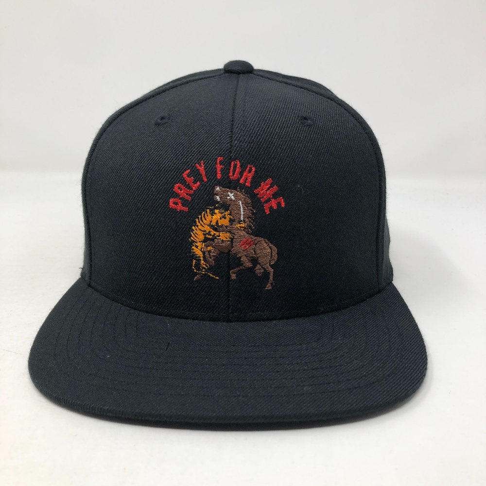 Prey For Me Tiger Horse Fight Snapback Hat Cap